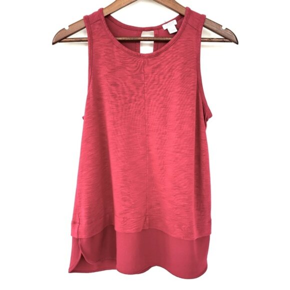 J. Crew Red Tank Top in a stretch knit fabric, loose fitting - Picture 1 of 8